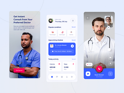 Medical Mobile App adrian app design doctor doctor appointment figma gancarek hospital ios medical ui uidesign ux