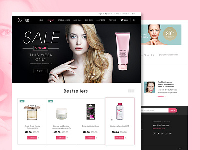 Beauty ecommerce beauty cosmetics design ecommerce shop web www