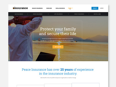 Insurance Web Concept design insurance site web