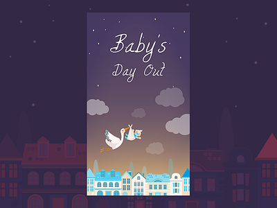 Baby's Day Out android app design gradients ios mobile splash