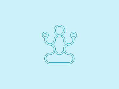 Yoga art blue brand identity illustration line logo vector