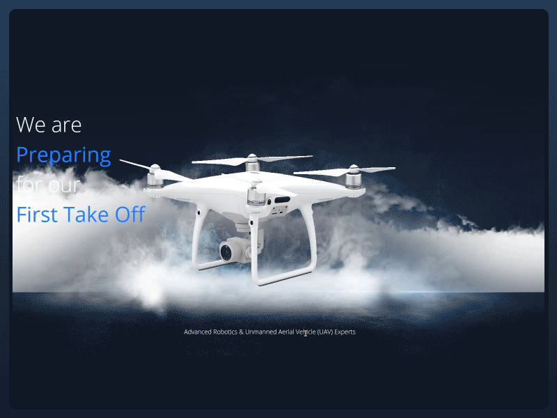 Drones — Landing Page animation clouds d3js design drone html site ui ux web webdesign website