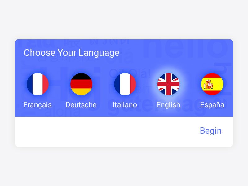 Language Selection UI designs, themes, templates and downloadable ...