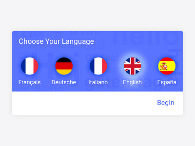 Language Selection android button design flag icon ios language material selector ui ux web