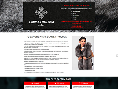 Atelier of Larisa Frolova business card coding design programming web design web development website