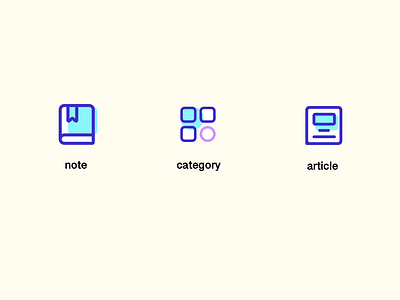 Icons article category design icon note ui