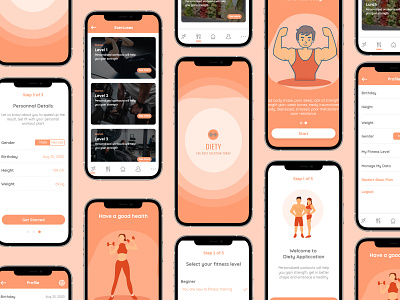 Diety Mobile Healty life App beginer design indonesia ui ux