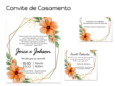 Convite de Casamento digital creation cri graphic design
