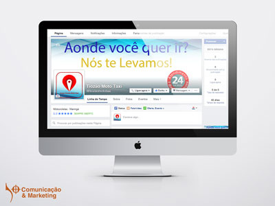 Fanpage Tiozão Mototaxi administration fanpage creation of the brand development logo fanpage