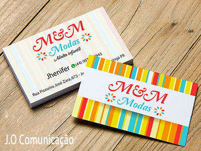 Cartão de visita M&M Modas business card clothes concept fashion