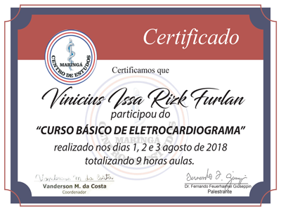 The final certificate of the course art certificate creation and development of art