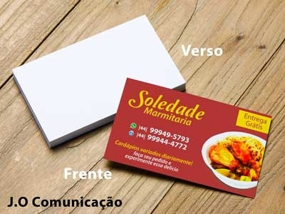 Cartão de visita Soledade Marmitaria card creation developers