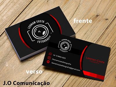 Leonan Fotografia business card card creation development logo