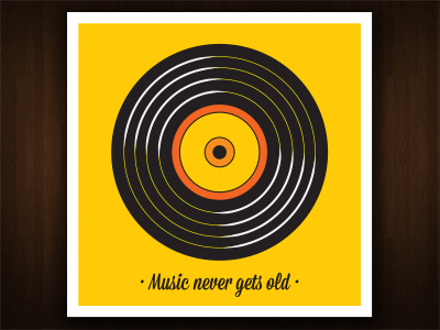 Music never gets old (Vinyl) music mutte print retro screenprint vinyl