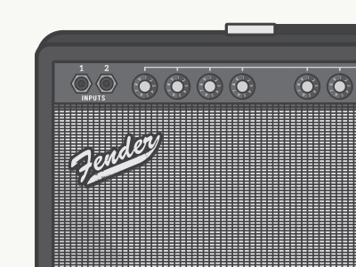 Fender frontman amp (Closeup) amp amplifer fender frontman illustration music
