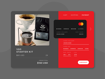 Credit Card Checkout app cart checkout coffee credit card credit card checkout dailyui payment ui