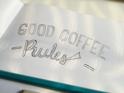 Good coffee rules coffee lettering sketch type