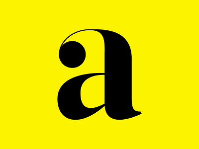 a for "alive" a letter type typography