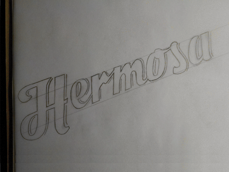 Hermosa brand hermosa lettering logo madebyborn type