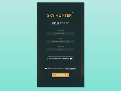 Daily UI # 001 - Sign up