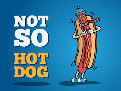 Not so hot dog 2 hot dog illustration