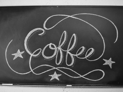 Coffee lettering chalk chalkboard coffee lettering type typography