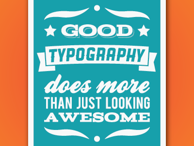 Good typography poster type typography