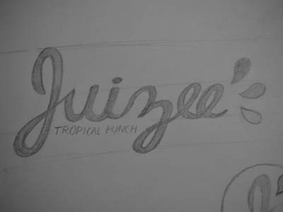 Juizee juice logo sketch tropical punch