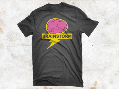 Brainstorm tshirt brain brainstorm print screen print thunder tshirt