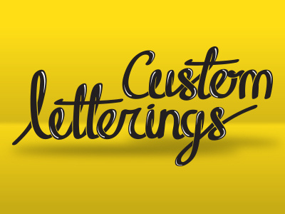 Custom Letterings cursive lettering type typography