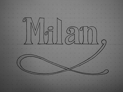 Milan lettering milan serif typography