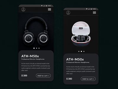 Headphone - product page