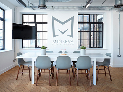 Minerva Office Environment branding design logo