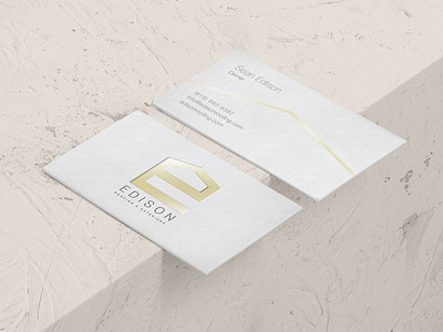 Edison Roofing and Exteriors branding business card design logo