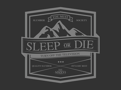 Sleep or Die bear design illustration t shirt typography