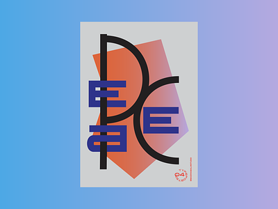 p e a c e design gradient illustration lettering logotype peace poster posterdesign type typeposter