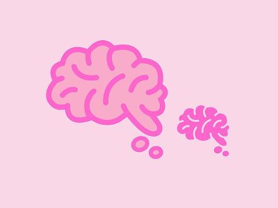 Brain Bubbles brain brainy creativity icon illustration mark pink speech bubble thinking thought