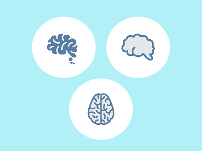 More Brainz blue brain brains bubble cloud creativity icon illustration mark sides thinking thought