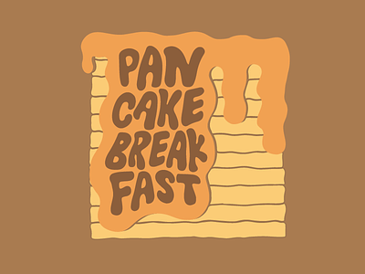 Pancake Pileup breakfast food handdrawn handlettering illustration lettering pancake pancake syrup pancakes syrup type