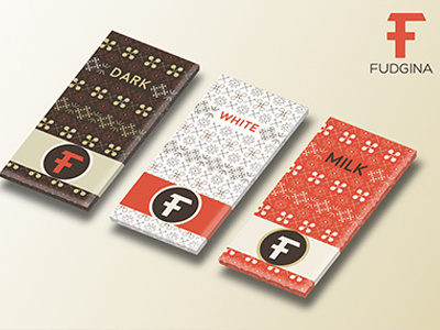 Fudgina Chocolate Bar Packaging branding chocolate fudge fudgina logo packaging product design