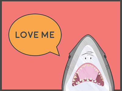 Sharkie animal character fish funny illustration illustrator photoshop shark shark week speech bubble