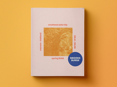 Travel Itinerary Cover binding book cover itinerary orange paperback pink print thailand travel vietnam