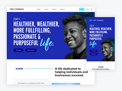 Tony Robbins Website Concept
