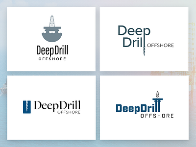 Offshore Drilling Company Logo Concepts branding logo vector art