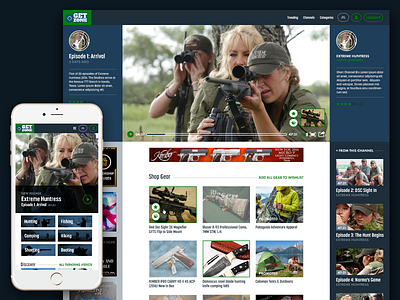 Video Platform Design Concept for Outdoor Enthusiasts iphone responsive ui ux web design