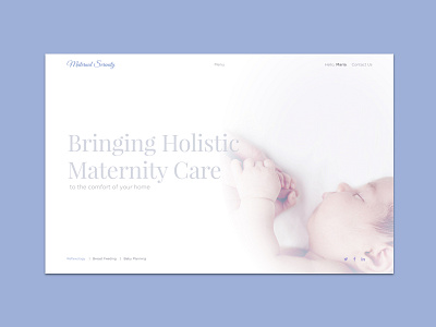Landingpage Concept aromatherapy baby desktop holistic landingpage maternity care reflexology relaxation ui ux website