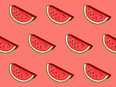 Watermelon adobe fresco fruit illustration pattern summer vector illustration vector illustrations vectorart watermelon