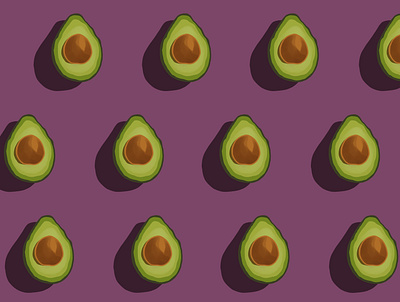 Avocados adobe fresco avocado avocados fruit guacamole illustration pattern pattern art pattern design purple vector illustration