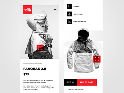 THE NORTH FACE Exploration apparel black ecommerce gray interface design mobile mobile app northface redone type ui ui ux ux white white and black