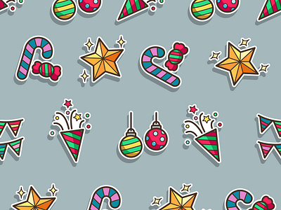 Seamless ornament in Christmas pattern